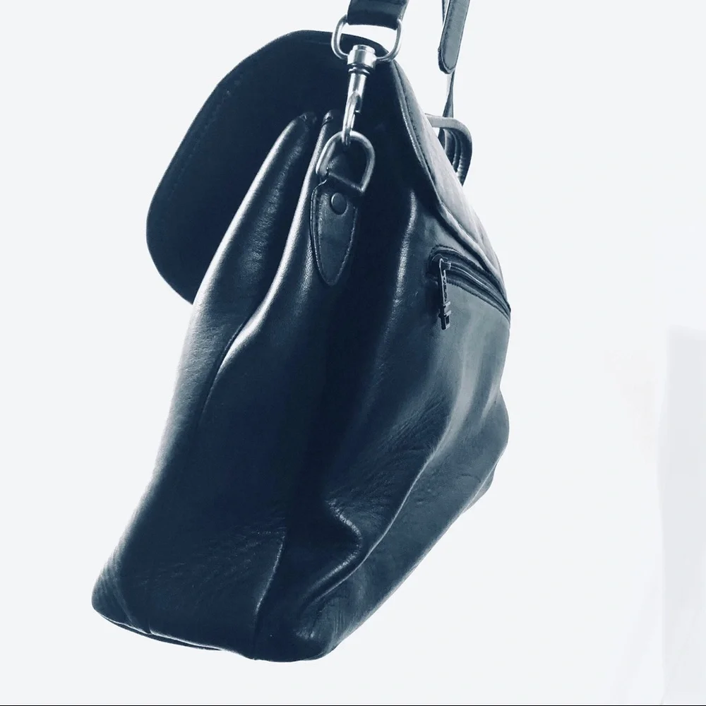 Tumi All Leather Briefcase Crossbody Bag